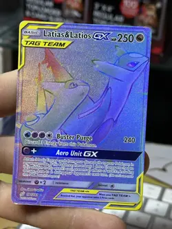 Latias & Latios GX 190/181 Team Up 2019 Secret Tag Team Holo Pokemon Card TCG - Image 3
