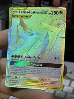 Latias & Latios GX 190/181 Team Up 2019 Secret Tag Team Holo Pokemon Card TCG - Image 4