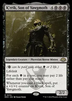 1x Lightly Played, English K'rrik, Son of Yawgmoth - Foil - Modern Horizons 3 - Image 1