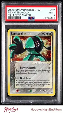 2006 Pokemon EX Legend Maker #92 Registeel Gold Star HOLO R PSA 9 MINT - Image 1