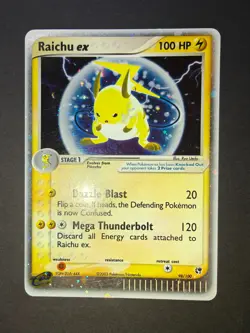 Pokemon TCG Raichu ex 98/100 Sandstorm Holo SWIRL, Lightly Played ungraded - Image 1