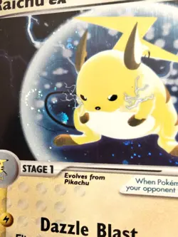 Pokemon TCG Raichu ex 98/100 Sandstorm Holo SWIRL, Lightly Played ungraded - Image 4