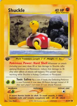 Shuckle - 1st Edition - 51/64 Neo Revelation - Pokemon TCG - 2000 - Image 1