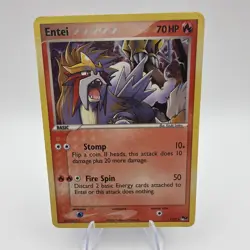 Pokemon TCG Entei 1/17 Pop Series 2 (MP) Holo Rare Light Play + LP + SEE PHOTOS - Image 1