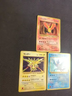 Moltres Zapdos Articuno Japanese Fossil Base Set Holo Pokemon HP - Image 2