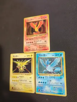 Moltres Zapdos Articuno Japanese Fossil Base Set Holo Pokemon HP - Image 4