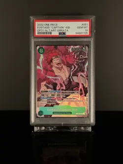 ✅2022 ONE PIECE ROMANCE DAWN EUSTASS CAPTAIN KID OP01-051 ALT.ART-ERRATA PSA 10 - Image 1
