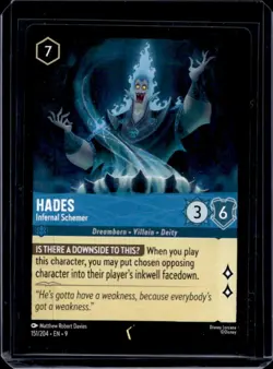 2024 Disney Lorcana EN 9 Hades Infernal Schemer 151/204 - Image 1