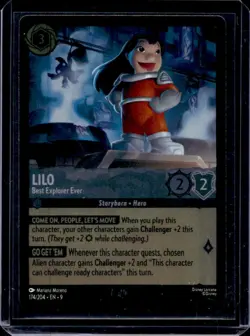 2024 Disney Lorcana EN 9 Lilo Best Explorer Ever Cold Foil 174/204 - Image 1