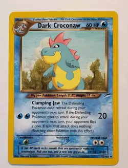 Dark Croconaw 32/105 Uncommon Neo Destiny Pokemon Card - Image 1