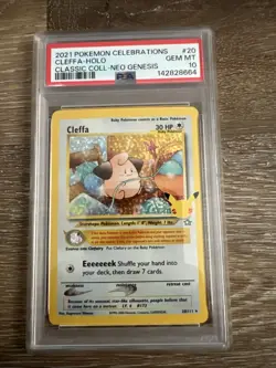 Pokemon TCG Cleffa Classic Collection Celebrations Card 20/111 PSA 10 Gem Mint - Image 1