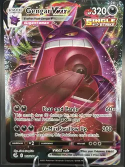 Gengar VMAX 157/264 Swsh08: Fusion Strike Holo Pokemon Card - NM - Image 1