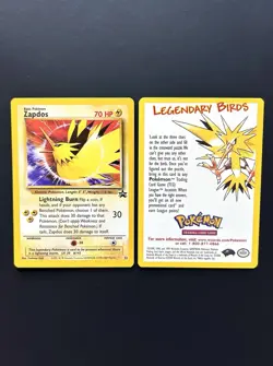 Zapdos #23 Black Star Promo + Ad Card (PACK FRESH) - Image 1