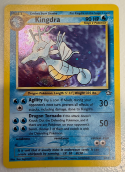 Kingdra 8/111 Pokemon Neo Genesis Holo Rare Card - MP Rare Vintage - Image 1