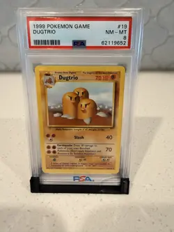 PSA 8 Dugtrio 019/102 Pokemon Base Set Regular NM-MT Free Shipping - Image 1