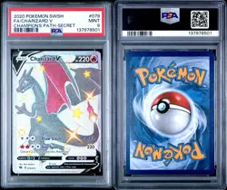 Pokemon TCG Charizard v Champions Path Holo Card 079/073 Secret Rare, PSA 9 - Image 3