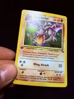 1999 Aerodactyl (Prerelease) 01/62 Fossil Wotc Promo Holo Vintage Pokemon TCG - Image 3