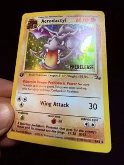 1999 Aerodactyl (Prerelease) 01/62 Fossil Wotc Promo Holo Vintage Pokemon TCG - Image 4