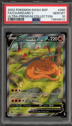 Pokemon Charizard V Ultra-Premium Coll. Full Alt Art Promo SWSH260 PSA 10 - Image 1