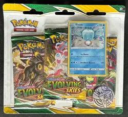 POKEMON SWORD SHIELD EVOLVING SKIES 3-PACK Blister BOOSTER EISCUE PROMO - Image 1