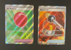 Air Balloon & Blowtorch - Pokemon TCG - 2 Card Lot (Full Art Trainer Rare Holo) - Image 1