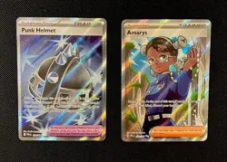 Punk Helmet & Amarys - Pokemon TCG - 2 Card Lot (Full Art Ultra Rare Holo) - Image 1