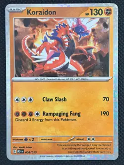 2025 Pokemon TCG M24 EN Koraidon #8 Mcdonald Holo - Image 1
