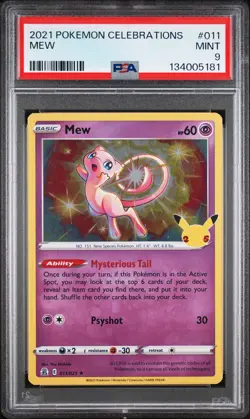 2021 POKEMON CELEBRATIONS #011 MEW PSA 9 - Image 1