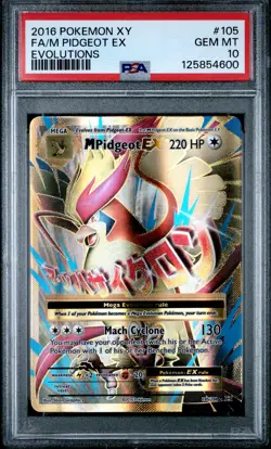 2016 Pokemon XY Evolutions M Pidgeot Ex Full Art #105 GEM MT PSA 10 - Image 1