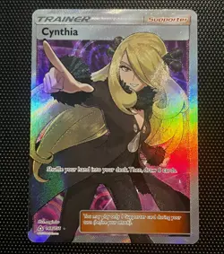 Pokemon TCG Ultra Prism Cynthia Card 148/156 Full Art Trainer - Image 1