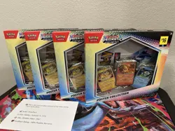 Lot of 4 Pokemon Prismatic Evolutions Poster Collections, New, Factory Sealed - Image 1