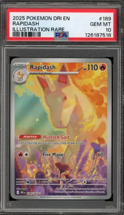 Pokemon Rapidash Destined Rivals Illustration Rare #189 PSA 10 Gem Mint - Image 1