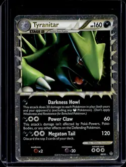 2010 Pokemon HeartGold & SoulSilver Unleashed Tyranitar #88/95 - Image 1