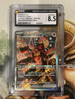 Volcanion ex 182/159 Pokemon Journey Together SIR Full Art Holo - CGC 8.5 🔥 - Image 1