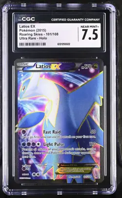 2015 Pokemon Latios EX Roaring Skies 101/108 UR CGC NEAR MINT+ 7.5 - Image 1