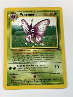 Venomoth 29/64 Jungle Regular 1999 Unlimited Pokemon Game TCG - Image 1