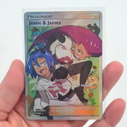 2019 Jesse And James Pokemon TCG Full Art Trainer Card 68/68 Hidden Fates NM - Image 3