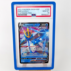 Empoleon V # 108 Black Star Promo | Pokemon TCG - 2021 Striker Tin | PSA 10 - Image 1