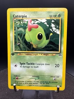 Pokemon TCG - Caterpie - 53/75 - 1ST EDITION - Neo Discovery (2001) - Image 2