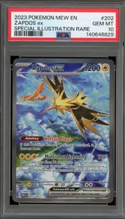 Pokemon Zapdos ex 151 MEW EN Special Illustration Rare #202 PSA 10 Gem Mint - Image 1