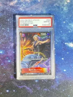 2024 One Piece OP09 Benn Beckman 009 Alternate Art PSA 10 Emperors New World - Image 1