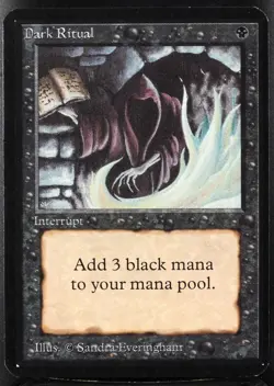 MTG Dark Ritual Alpha 1993 Magic Card - Image 1