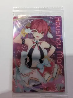 Houshou Marine Idol Outfit Hololive Wafer 2 Metallic Foil Card Sealed BANDAI - Image 1