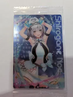Shirogane Noel Idol Outfit Hololive Wafer 2 Metallic Foil Card Sealed BANDAI - Image 1