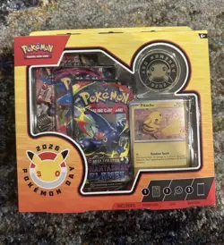 Pokemon 2026 Pokemon Day Box with Pikachu Promo Card, Booster Packs, and Coin - Image 1