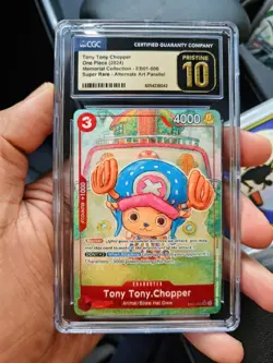 Tony Tony Chopper (Alternate Art) EB01-006 cgc PRISTINE 10!!! One Piece Card - Image 1