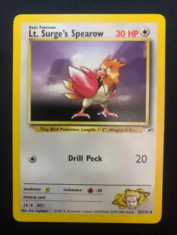 LT. SURGE'S SPEAROW - 052/132 - GYM HEROES - POKEMON CARD - LP - Image 1