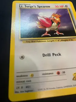 LT. SURGE'S SPEAROW - 052/132 - GYM HEROES - POKEMON CARD - LP - Image 2