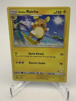 Alolan Raichu #25 SM65 Black Star Promo Pikachu Stamped Pokemon TCG Card NM - Image 1