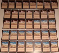 Vintage 1997 MTG Magic the Gathering Mirage 226 Basic Lands Card Collection Lot - Image 2